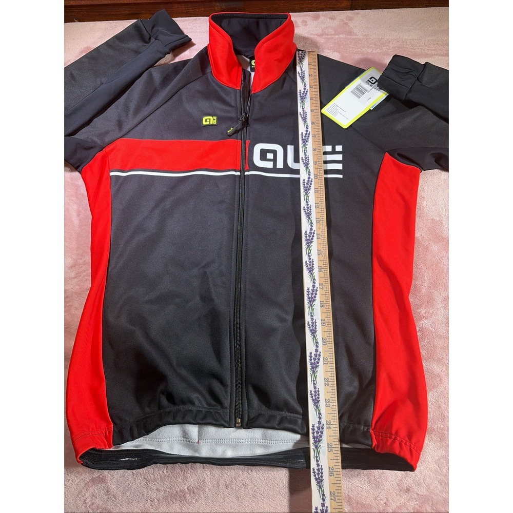 Ale PRR Cycling Long Sleeve Giubbino Jacket Mens Black & Red Size L NWT - Picture 8 of 8
